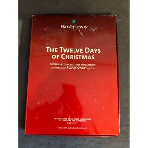 The 12 days of Christmas Ornaments Harvey Lewis swarovski crystals NEW